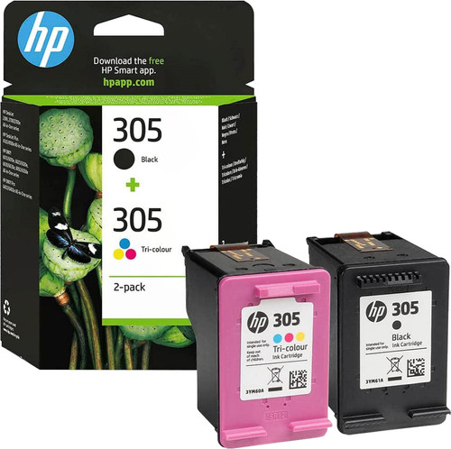 Hp Pack cartouche 305XL Noir + 305 Simple Couleur ( Cadeau offert )