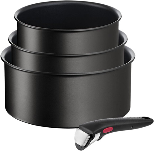 Tefal Ingenio Pannenset Set van 3 Pannen Zilver
