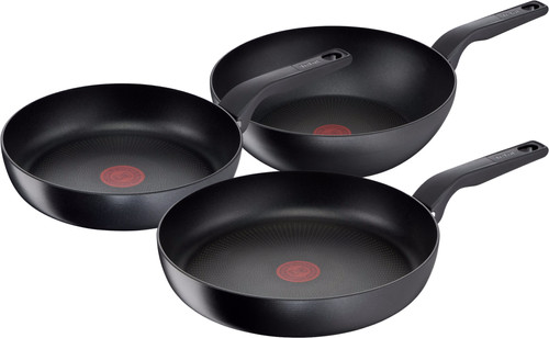 Tefal Hard Titanium Pro Frying Pan Set 24cm + 28cm + Wok 28cm Main Image