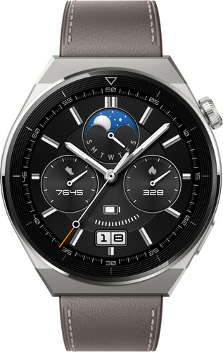 Huawei Watch GT 3 Pro Titanium Classic Silver 46mm Coolblue