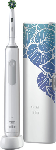 Oral-B Pro 3 3500 Cross Action White with Blue Case Main Image