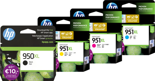 HP 951XL Cartridges Black/Color Combo Pack Main Image