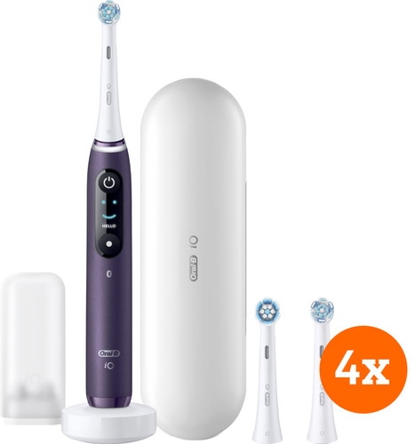 Oral-B iO 8n Purple + iO Ultimate Clean Brush Attachments (4 units) Main Image