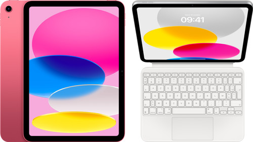 Apple iPad (2022) 10.9 inches 64GB WiFi Pink + Magic Keyboard Folio AZERTY Main Image