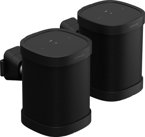 Sonos One Lot de 2 + Paire de supports Enceinte Sonos Noir - Coolblue -  avant 23:59, demain chez vous