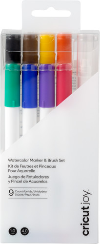 Cricut Joy Aquarel markers en kwasten 9-pack 1.0 mm Main Image