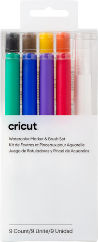 Cricut Watercolor Markers and Brushes 9-pack 1.0mm Main Image