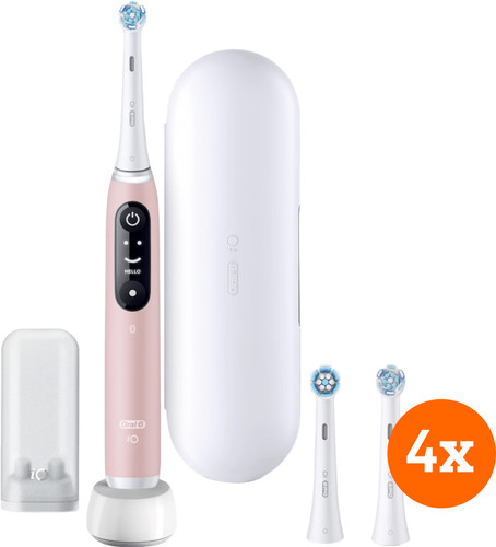 Oral-B iO 6n Rose Clair + iO Ultimate Clean Brossettes (4 pièces) Main Image