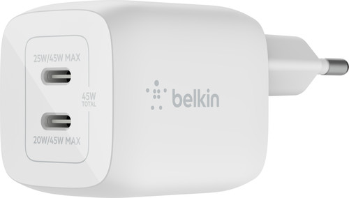 Belkin Power Delivery Oplader 45W met 2 Usb C Poorten Main Image