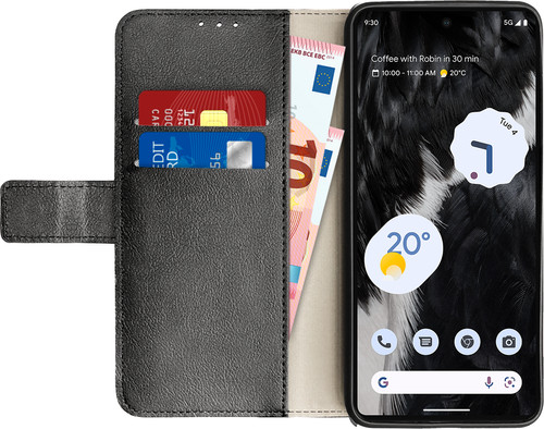 Just in Case Wallet Google Pixel 7 Pro Book Case Zwart Main Image