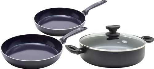 GreenPan Torino Ceramic Frying Pan Set 24cm + 28cm + High-Sided Skillet 28cm Main Image