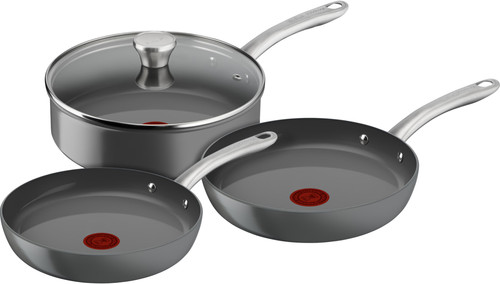 Tefal Renew+ Set de Poêles à Frire Céramique 24 + 28 cm + Poêle Paysanne 24 cm Main Image