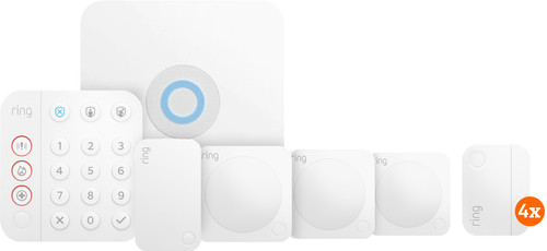 Ring Alarm System with 4 Magnetic Contacts and 3 Motion Sensors Main Image