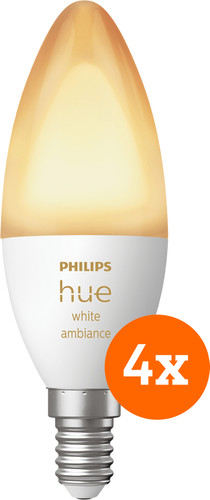 Philips Hue White Ambiance E14 4-Pack Main Image