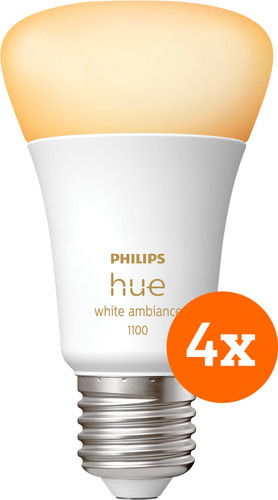 Philips Hue White Ambiance E27 1100 lm Lot de 4 Main Image