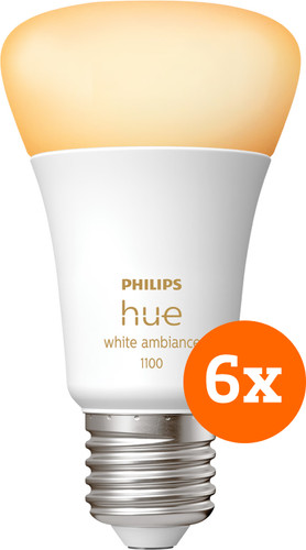 Philips Hue White Ambiance E27 1100 lm Lot de 6 Main Image