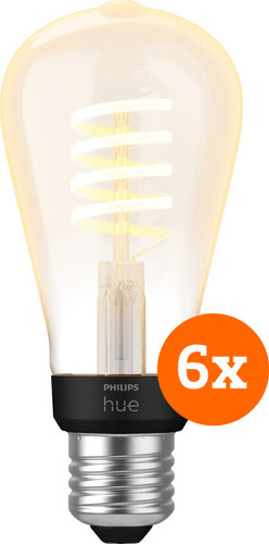 Philips Hue Filament White Ambiance Edison 6-pack Main Image