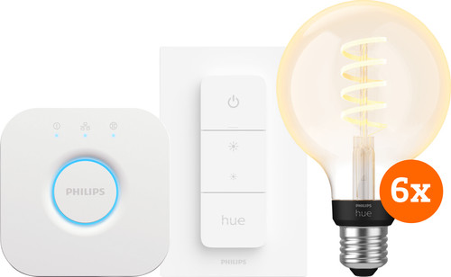 Philips Hue Filament White Ambiance Globe 6-pack Starter Pack Main Image