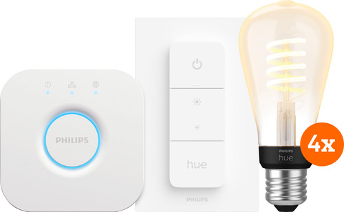 Philips Hue Filament White Ambiance Edison 4-pack Starter Pack Main Image