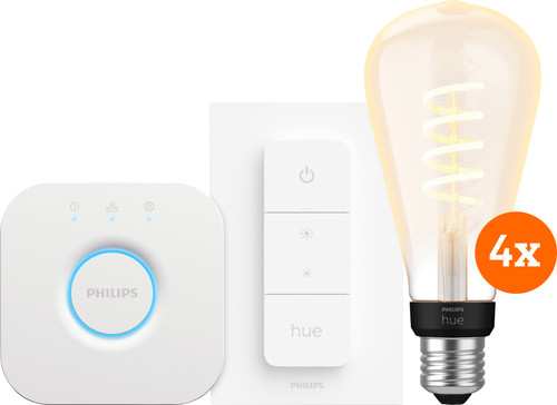 Philips Hue Filament White Ambiance Edison XL 4-pack Starter Pack Main Image