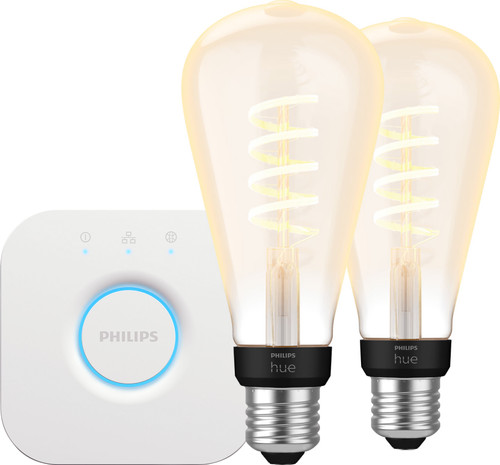 Philips Hue Filament White Ambiance Edison XL 2-Pack + Bridge Main Image