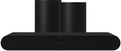 Sonos Ray Black + 2x Era 100 Black Main Image