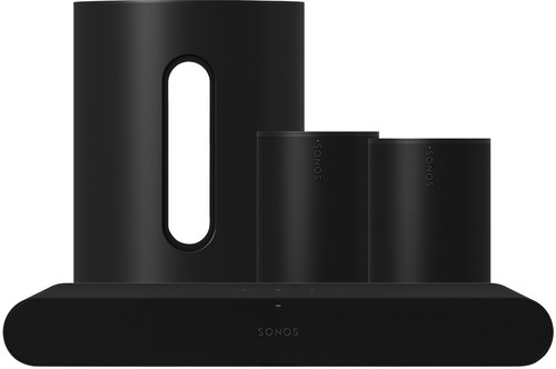 Sonos Ray Zwart + 2x Era 100 + Sub Mini Zwart Main Image