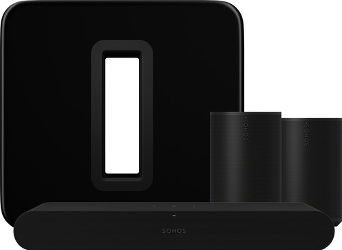 Sonos Ray Black + 2x Era 100 Black + Sub G3 Black Main Image