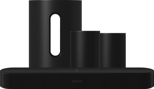 Sonos Beam Black + 2x Era 100 Black + Sub Mini Black Main Image