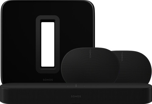 Sonos Beam Gen2 Black + 2x Era 300 Black + Sub G3 Black Main Image