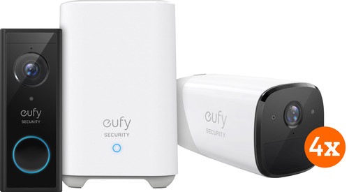 Eufycam 2 Pro 4-Pack + Video Doorbell Battery Main Image