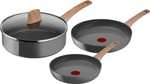 Tefal Renew Set de Poêles à Frire Céramique 24 + 28 cm + Poêle Paysanne 24 cm Main Image