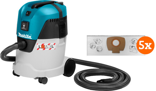 Makita VC2512L + stofzuigerzakken (5x) Main Image