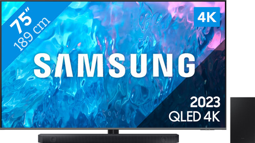 Samsung QLED 75Q74C (2023) + Soundbar Main Image