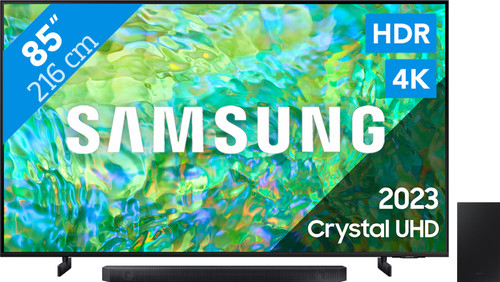 Samsung Crystal UHD 85CU8000 (2023) + Barre de Son Main Image