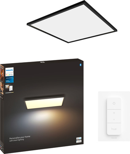 Philips Hue Aurelle White Ambiance groot vierkant zwart + dimmer Main Image