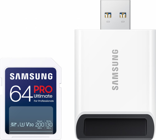 Samsung PRO Ultimate 64 Go (2023) SDXC + Lecteur USB - Coolblue