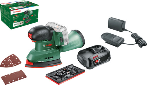 Bosch Universal Sander 18V-10 + 2,5 Ah accu en lader Main Image