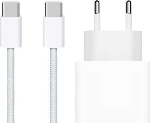 Apple USB-C Charger 20W + USB-C Cable 1m Nylon White Main Image