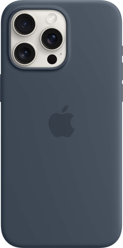 Apple iPhone 15 Pro Max Back Cover avec MagSafe Bleu Orage Main Image