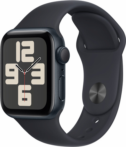 Apple Watch SE (2022) 40mm Midnight Aluminum Sport Band S/M Main Image