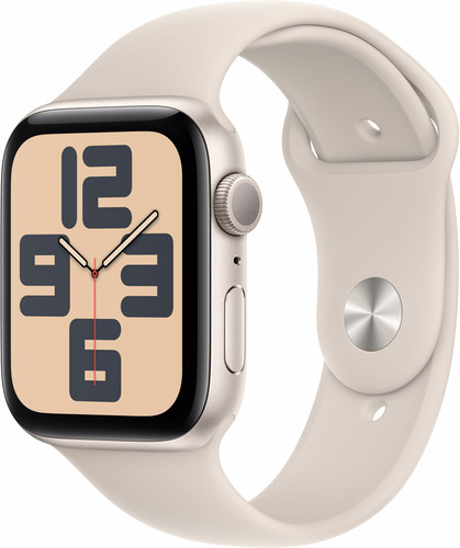 Apple Watch SE (2022) 44mm Starlight Aluminum Sport Band S/M Main Image