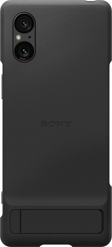 Sony Xperia 5 V Back Cover Noir avec Support Main Image