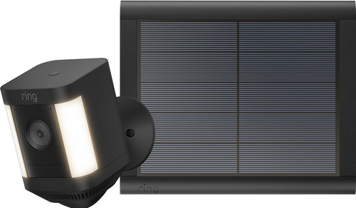 Ring Spotlight Cam Plus - Battery - Black + USB-C solar panel Main Image