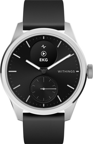 Montre connectée hybride - withings - scanwatch 42mm - blanc