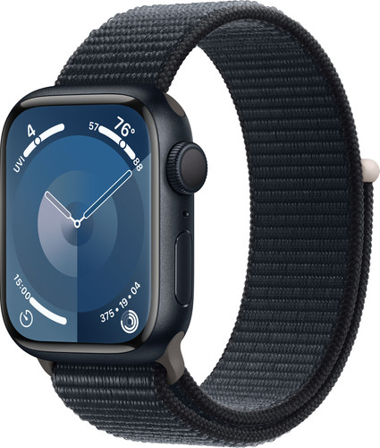 Apple Watch Series 9 41 mm Minuit Aluminium Boucle Sport Main Image