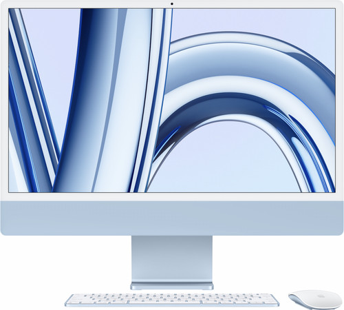 Apple iMac 24" (2023) M3 (CPU à 8 Cœurs/GPU à 8 Cœurs) 8 Go/256 Go Bleu AZERTY Main Image