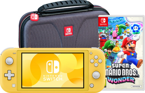 Nintendo Switch Lite Geel + Super Mario Bros. Wonder + Beschermhoes Main Image