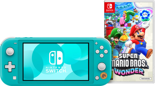 Nintendo Switch Lite Turquoise + Super Mario Bros. Wonder Main Image