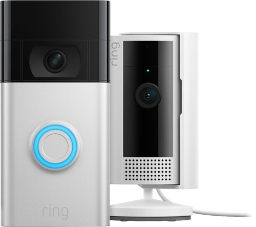 Ring Video Doorbell Gen. 2 Nickel +  Indoor Cam 2nd Gen Main Image